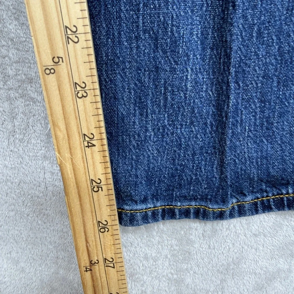 Pilcro‎ Slim Boyfriend Crop Jeans Women's 29 Blue Distressed Denim Anthropologie